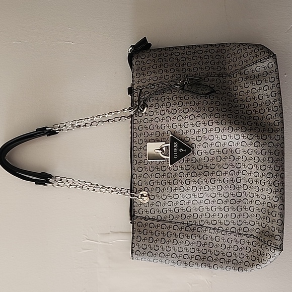 GUESS Black and Gray Women's Tote Bag - Picture 1 of 6
